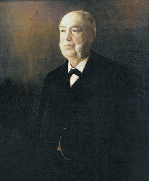 <em>The portrait of Michael Moran, founder of Moran Towing, that hangs in the company's headquarters in Greenwich, Connecticut. It was painted by C.G. Fox.</em>