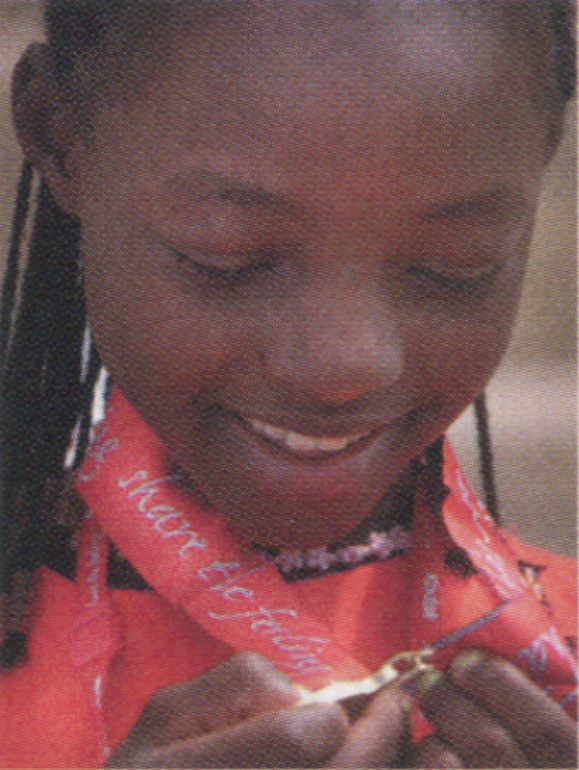 <em>Liinah Bukeya, age 12 from Uganda, winner of the gold medal in the 50 metre backstroke.</em>