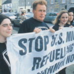 Martin Sheen with Irish War protestors.