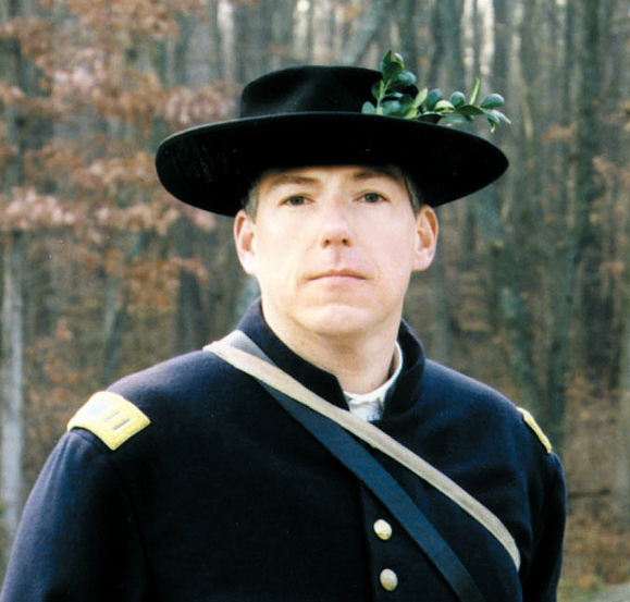 <em>Ron McGovern, a founder of the Irish Brigade reenactors.</em>