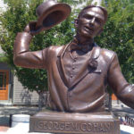 Robert Shure's bust of George M. Cohan in Providence, RI. Courtesy of Sy Dill.