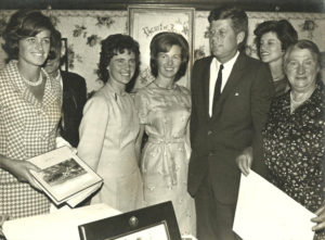 Jean Kennedy Smith and President Kennedy with Irish cousins Josie and Mary Ann Ryan. New Ross, 1963. Photo: Irish Photo Archives/