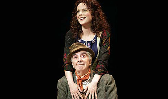 Milo O'Shea and Melissa Errico in the Irish Repertory Theater's 2005 production of Finian's Rainbow at the Westport Country Playhouse. Photo: T. Charles Erickson