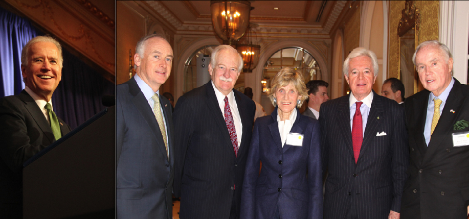The 2013 Hall of Fame Inductees: Vice President Joe Biden, John Fitzpatrick, Bruce Morrison, 2011 inductee Jean Kennedy Smith, Bob Devlin and Brian Burns. Photos: Sade Joseph and Margaret Purcell Roddy.