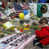 A Boston Strong memorial to the victims of the marathon bombings. The Hartford Courant.