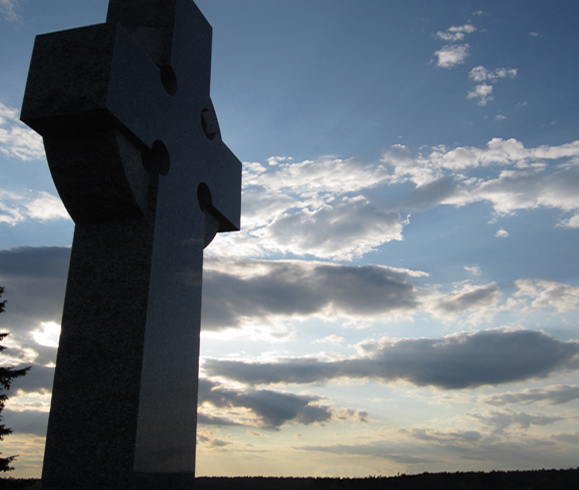 Middle Island memorial cross comemmorates the Miramichi region's Irish heritage. Photo: John Kernaghan.