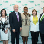 Aine Fay, Anita Sands, Joe Cahalan, honoree Carla Harris, Carolyn Perla, Tom Moran