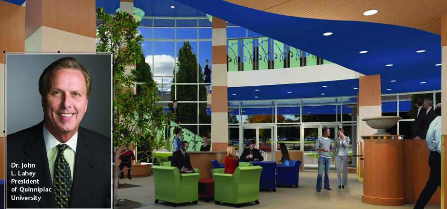 The interior plans for Quinnipiac University's Frank H. Netter MD School of Medicine.
