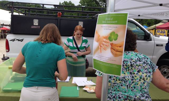 Tay Sachs screenings at the Gaelic Games in Malvern, PA. Photo: Einstein Medical Center Facebook