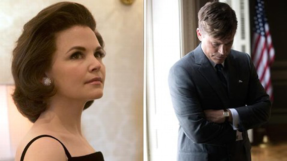 Ginnifer Goodwin as Jackie O and Robert Lowe as JFK in the upcoming National Geographic adaptation of Bill O'Reilly's Killing Kennedy.