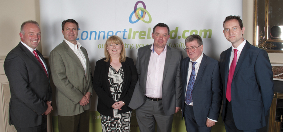 Michael McLoughlin CEO ConnectIreland, Mathew Gilfillan of Mafic, Bernadette Brannigan of Mafic, Hugh Morris who made the connection with Mafic that brought 70 jobs to Kells, Brian Dougan, managing director Mafic, and Terry Clune, founder of ConnectIreland.