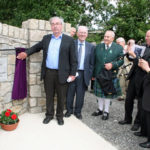 A group from Clongeen and Savannah dedicate a plaque to Fr. Whelan.