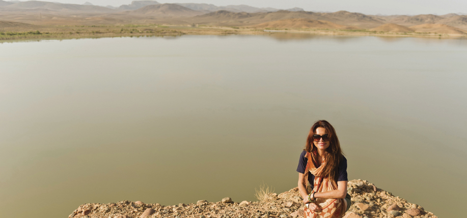 Roma Downey on location in Morocco for the filming of The Bible.