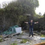 Professor Al Gillespie in the Slate Yard – the site of Valentia Island’s “buried treasure.” Photo: Stephanie Buffum Field