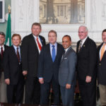 Congressman John Larson (CT), Pete Sessions (TX), Cory Gardner (CO), Spenser Bachus (AL), Eric Paulsen (MN) Chairman of the Oireachtas Committee on Foreign Affairs Pat Breen T.D, Luis Gutlerrez (IL) , Patrick Meehan (PA) , Bill Shuster (PA), Steve Scalise (LA), John Larson (CT), Mike Kelly (PA) at Leinster House.