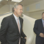 Dowling showing GE CEO Jeff Imment around one of North Shore's medical facilities