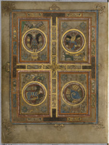 Symbols of the four Evangelists from the Book of Kells. Reproduced with kind permission from the Board of Trinity College Dublin.
