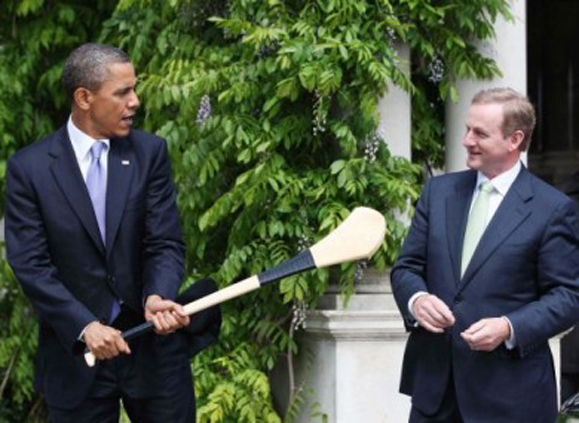President Obama with Taiseach Enda Kenny on the president's 2011 trip to Ireland. Photo: Getty