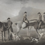 Tom Conolly of Castletown Hunting with his Friends, 1769. Robert Healy, Irish, 1743-1771. Grand-nephew of Ireland’s richest commoner Donegal-born William Conolly (1669) who went on to become Speaker of the Irish House of Commons. Very Rare and unique Pastel, chalks, and gouache on paper (20 1/4 x 53 1/2 in.) On loan from Yale Center for British Art, Paul Mellon Collection.