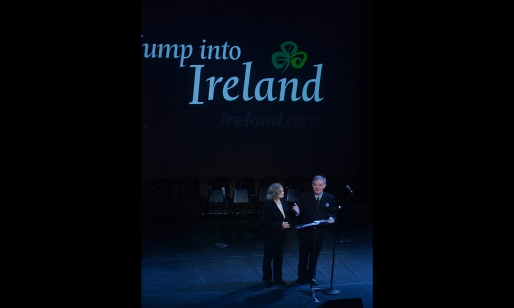 Charlotte Moore and Ciaran O'Reilly. (Photo: James Higgins, courtesy Irish Repertory Theatre)