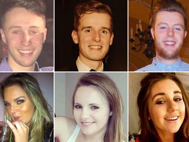 Clockwise from left: Niccolai Schuster, Lorcan Miller, Eoghan Culligan, Eimear Walsh, Ashley Donohue, and Olivia Burke.