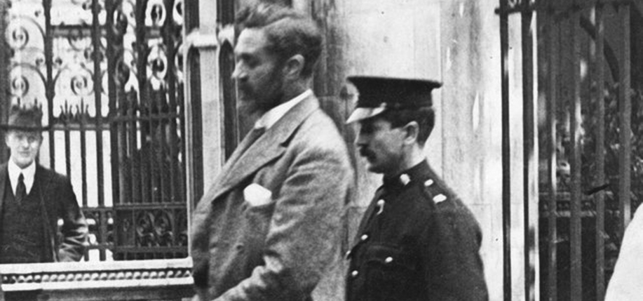 Sir Roger Casement under arrest. He was hanged on June 29, 1916. (Photo. Getty images).
