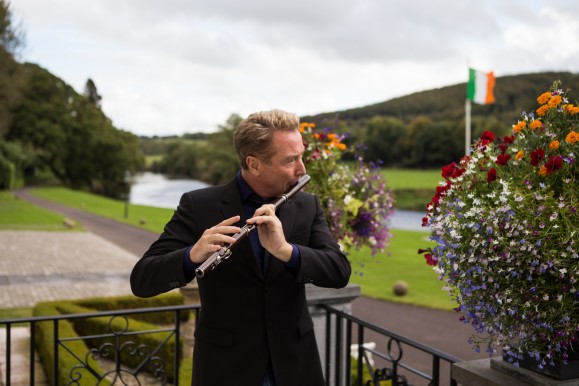 Michael Flatley plays a traditional wooden flute for "The Rising"