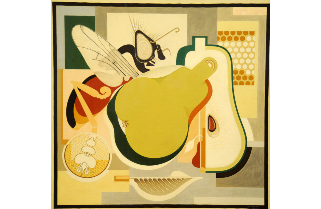 Gerald Murphy, “Wasp and Pear,” 1929. Oil on canvas, 37 x 39 in. Now part of the Museum of Modern Art permanent collection.