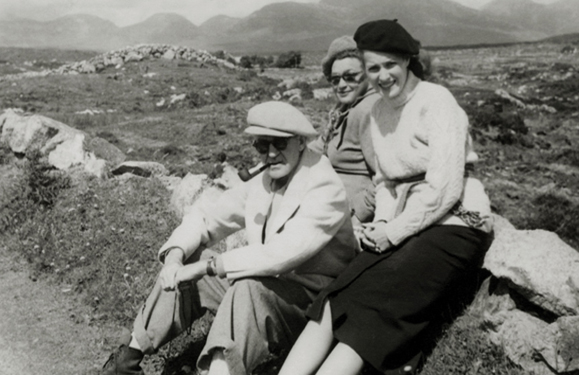 John Ford and Maureen O’Hara in Ireland during the filming of The Quiet Man.