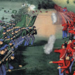 Historically accurate portrait of the Battle of Ridgeway. It was the first time the IRA insignia on the Fenian banner was used.