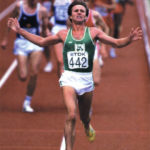 Eamonn Coughlan finishes first in the 1500m at the World Track & Field Championships in Helsinki in 1983.