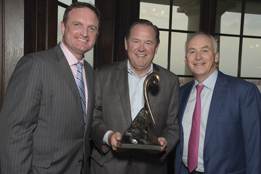 <em>Kyle Clifford,2018 honoree Bob Garrett, and John Fitzpatrick.</em>