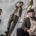 On the Dunbrody: Irish actors Ronan Barry, Stephen Byrne and Eugene McLoughlin, who featured in a production of the Glencairn one-act plays on board the ship.