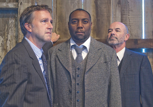 <em>Aaron Murphy, Dorian Lockett and Clive Worsley, who featureda production of </em>Hughie<em>, directed by Eric Hayes at St. Michael's Theatre, New Ross, that was played to a full house.</em>