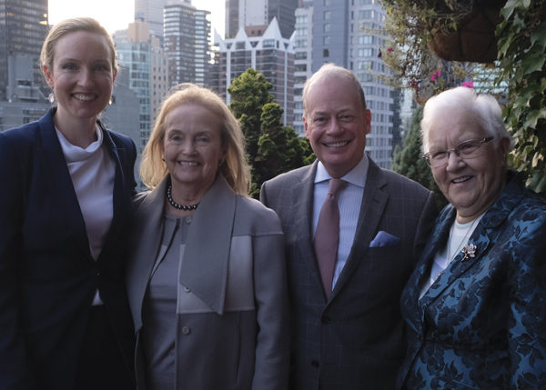Laura Hickey Deputy Consul General, British Consulate, Loretta Brennan Glucksman, Norman Houston, Director Northern Ireland Bureau, Baroness May Blood. (Photo: Amanda Ghanooni)