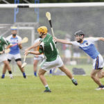 Dan Flanagan of Allentown Hibernians takes his point against rivals Philadelphia Na Tóraidhe.