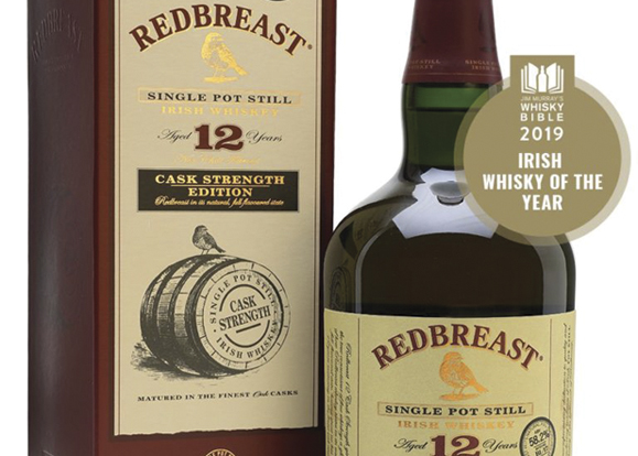 Redbreast Aged 12 year Cask Strength, Jim Murray's 2019 Irish Whisky of the Year.