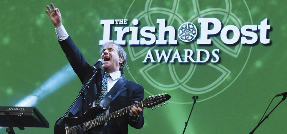 Chris de Burgh performing at the Irish Post Awards.