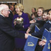 President and First Lady Higgins celebrate his reelection at the residence, Áras an Uachtaráin. 