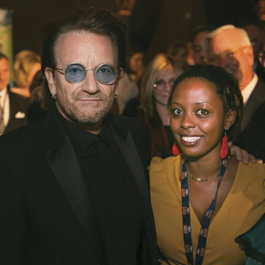 <em>Bono and Aline Joyce Berabose.</em>
