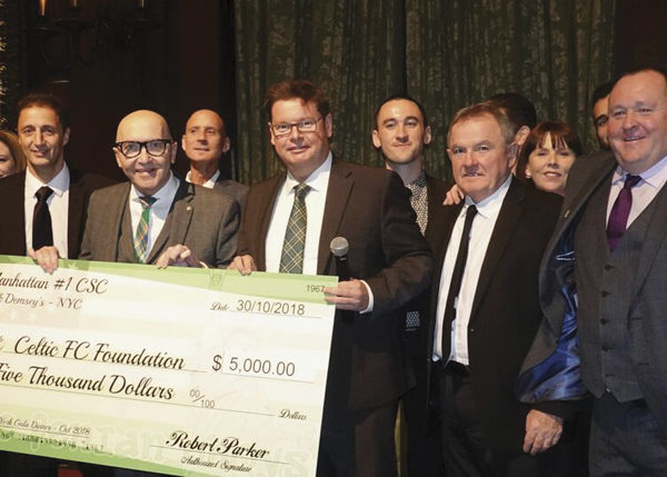 Celtic Football Club Dine Out in New York for Charity