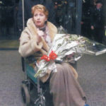 Mary McAleese leaving the hospital.
