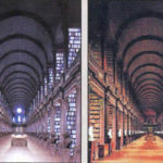 Identical twins? Left: Jedi Archives; Right: Trinity College's historic Long Room Library.