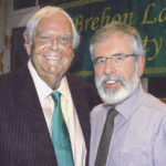 John Dearie pictured with Gerry Adams in 2018.