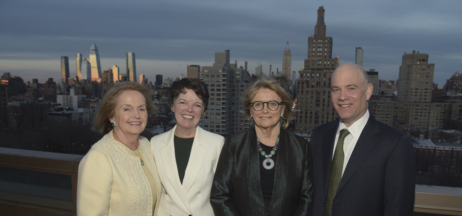 Loretta Brennan Glucksman, Alice McDermott, Marie Heaney, and Jim Rooney at the GIH gala.