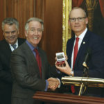 Tánaiste Simon Coveney meeting with former congressman Peter King (R-NY) and Congressman Richie Neal (D-MA) in Washington, D.C.