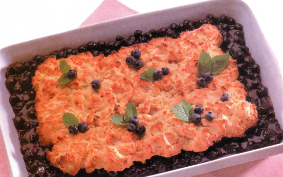 Blueberry Cobbler is an excellent dish to help celebrate the fertility of Summer. Pictured above is Traditional Top Crust Cobbler.