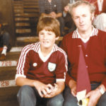 Brian and his father, Bernie Rohan, at Croke Park, 1981.