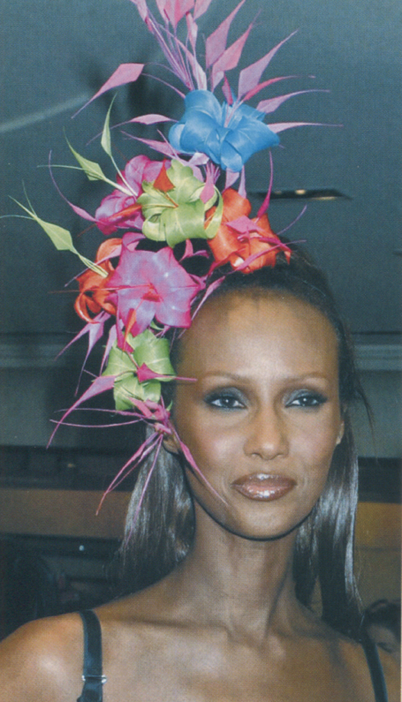 Iman in Treacy hat