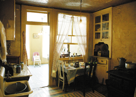 Inside the Tenement Museum.